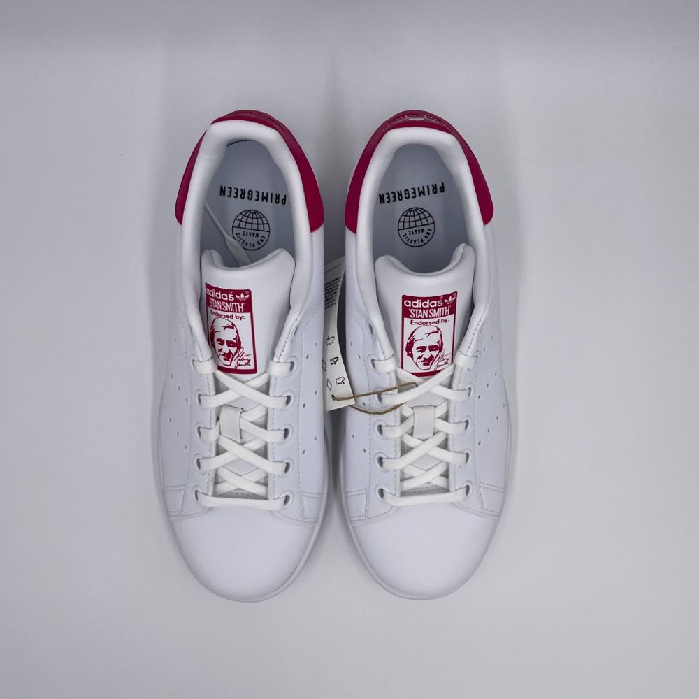 adidas Stan Smith White / Pink Womens Shoes - Picture 5 of 8